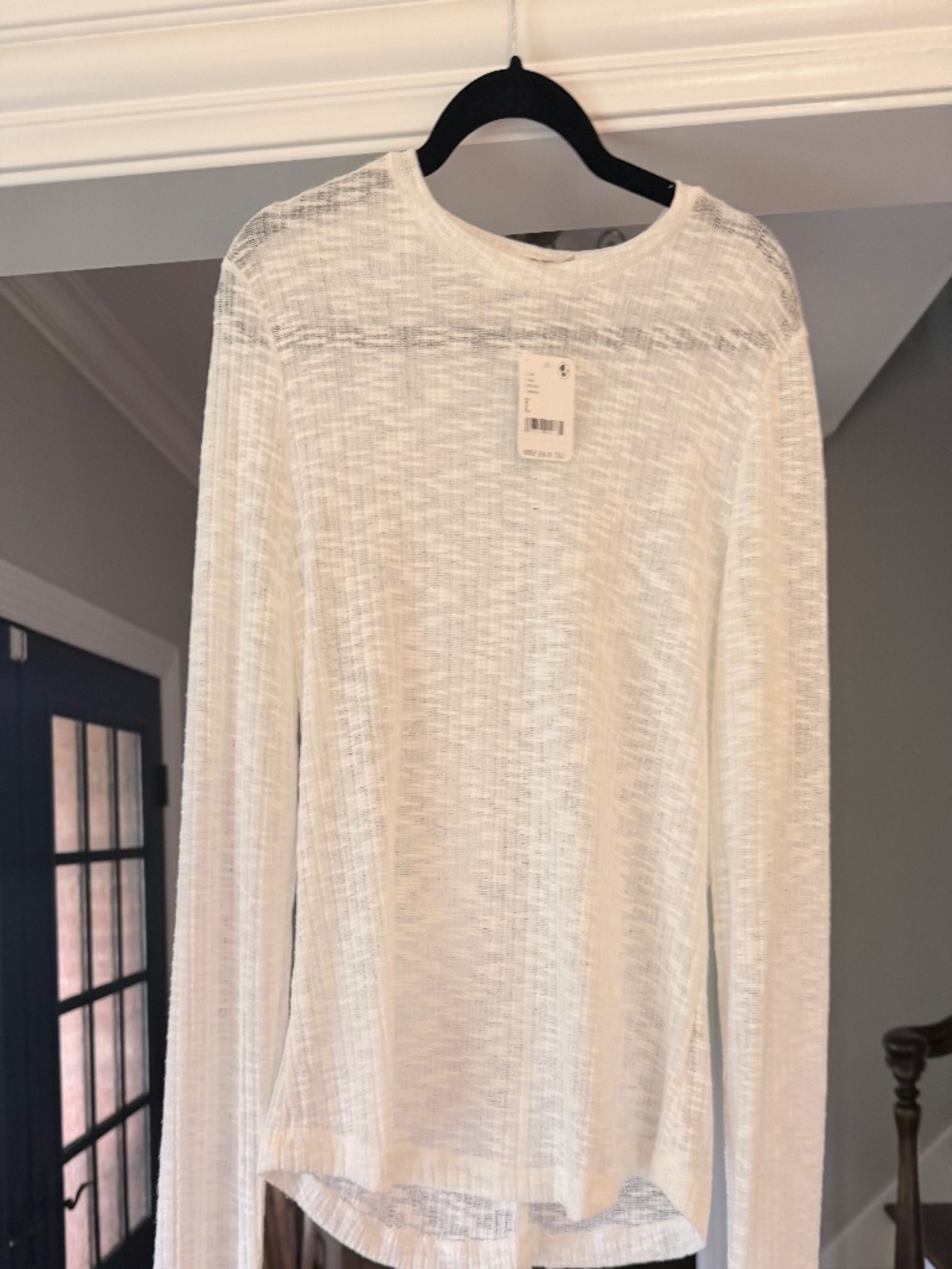 NWT Free People Intimately Crew neck Layering White Top - Large